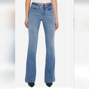 GOOD AMERICAN GOOD LEGS FLARE JEANS INDIGO Sz 6 / 28 NWT